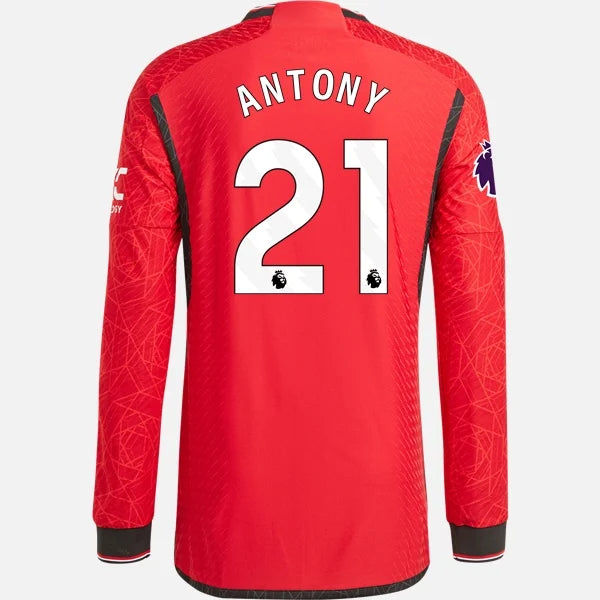Adidas Herren Antony Manchester United 23/24 Authentisches Langarm-Heimtrikot