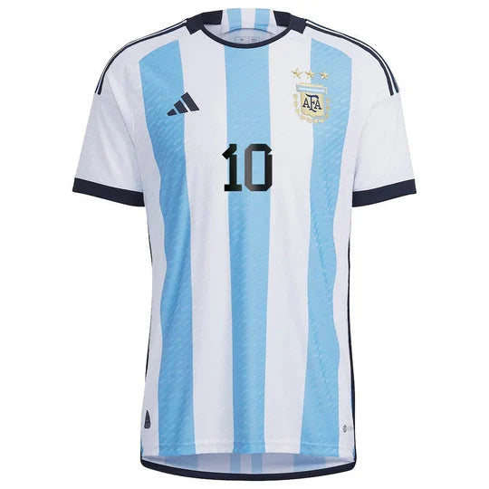 Adidas Herren Lionel Messi Argentinien WM 2022 Siegertrikot mit drei Sternen