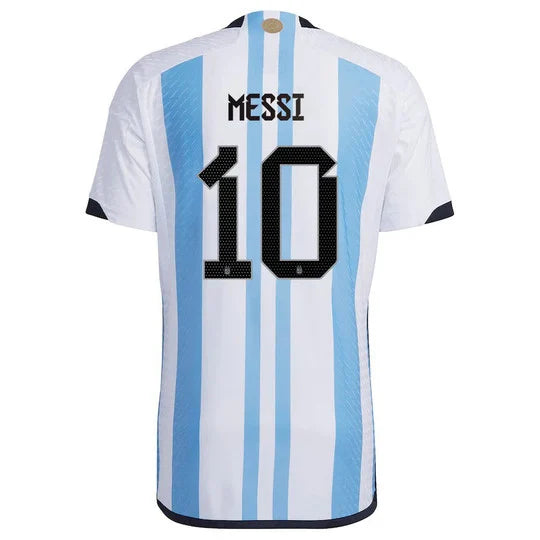 Adidas Herren Lionel Messi Argentinien WM 2022 Siegertrikot mit drei Sternen