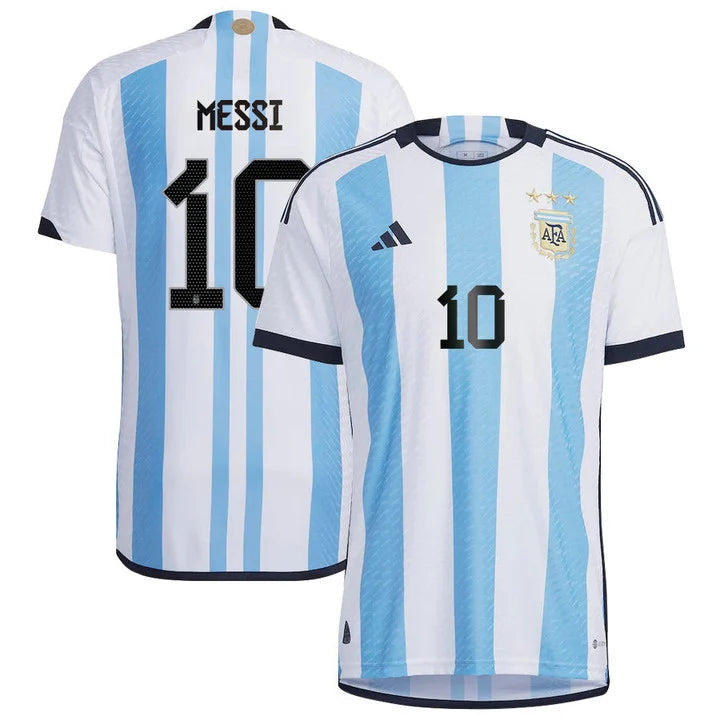 Adidas Herren Lionel Messi Argentinien WM 2022 Siegertrikot mit drei Sternen