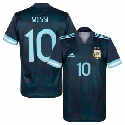 Kaufen Adidas Lionel Messi Argentinien 2020 Auswärtstrikot Rückansicht - Fußballtrikot