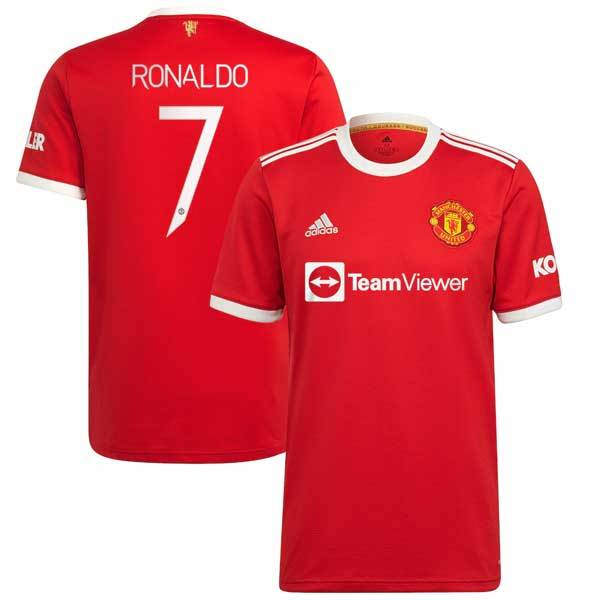 Adidas Authentic Christiano Ronaldo Manchester United Fußball Heimtrikot Männer 21/22 Rot/Weiß