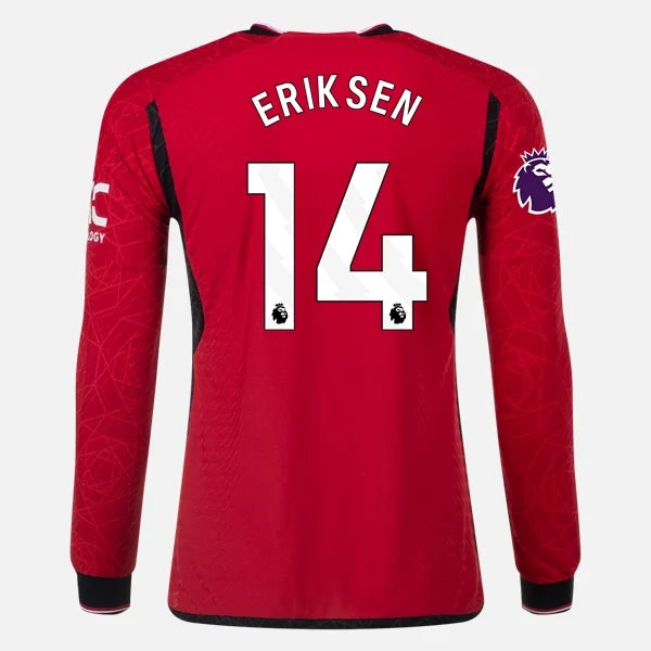 Adidas Herren Christian Eriksen Manchester United 23/24 Authentisches Langarm-Heimtrikot