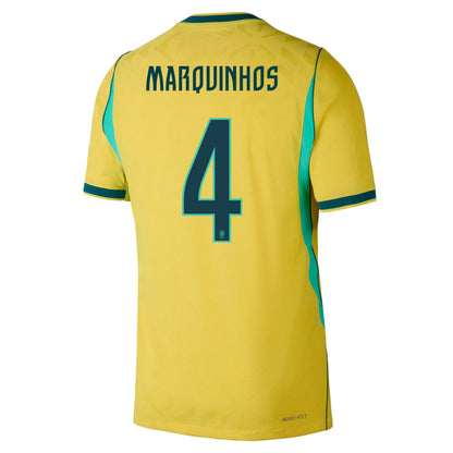 Nike Herren Marquinhos Brasilien 26/27 Authentic Heimtrikot – FIFA Weltmeisterschaft 2026