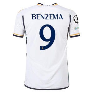 Adidas Herren Karim Benzema Real Madrid 23/24 Authentisches Heimtrikot