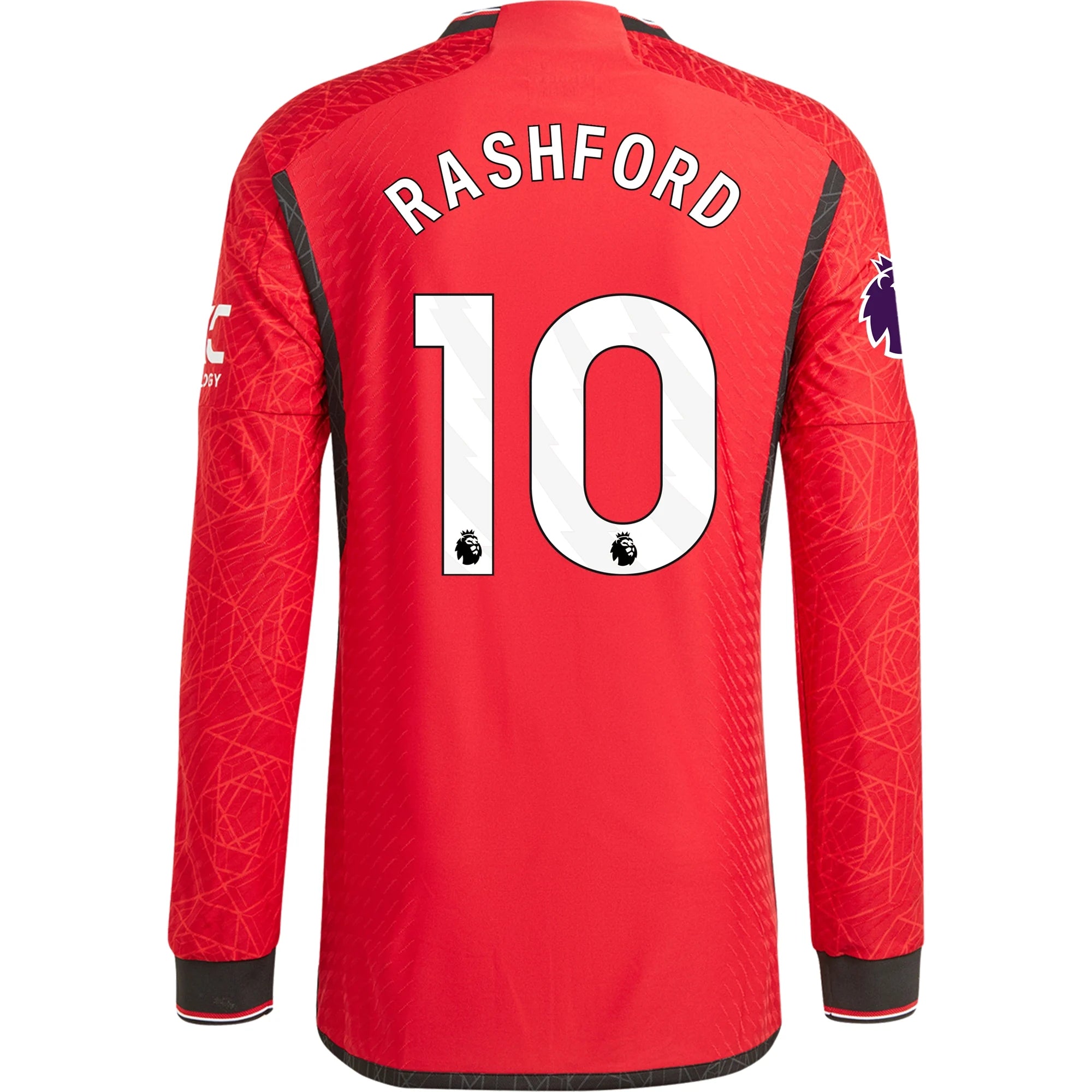 Adidas Herren Marcus Rashford Manchester United 23/24 Authentisches Langarm-Heimtrikot