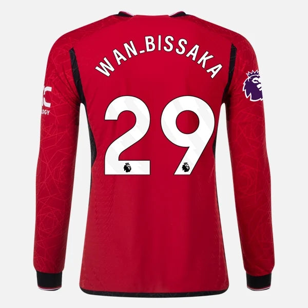 Adidas Herren Aaron Wan-Bissaka Manchester United 23/24 Authentisches Langarm-Heimtrikot