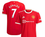 Lade das Bild in den Galerie-Viewer, Manchester United Authentic Home Trikot 2021- 22 mit Ronaldo 7 Aufdruck rot/weiß - Soccerjersey
