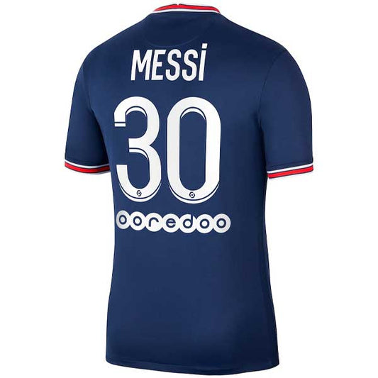 Nike PSG x Jordan Stadion Heim Fußballtrikot 2021-22 Mit Messi 30 Aufdruck für Männer