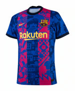 Lade das Bild in den Galerie-Viewer, NIKE FC BARCELONA 21-22 STADIUM 3RD CHAMPIONS LEAGUE HEIM-FUSSBALL TRIKOT
