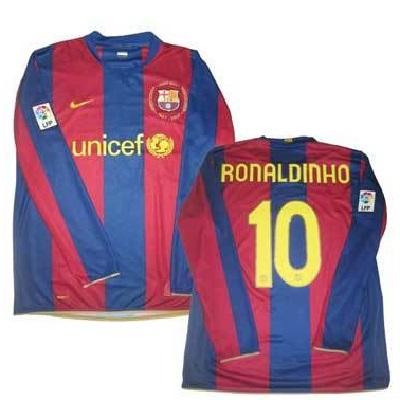  Nike Ronaldinho Home Retro 2007/2008 Trikot La Liga Patch